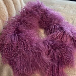Adrienne Landau brand new Mongolian fur stole